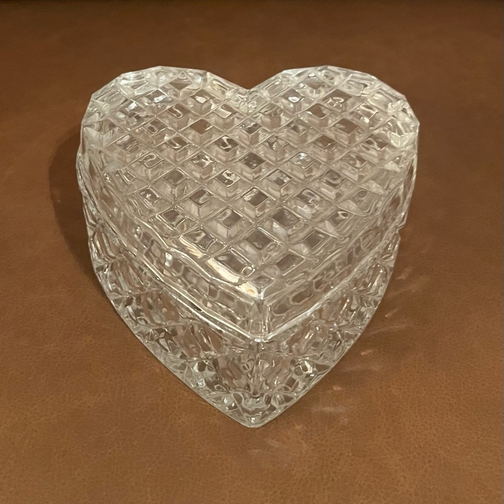 Pegasus by Block Crystal Criss-Cross Heart Shaped Trinket Box